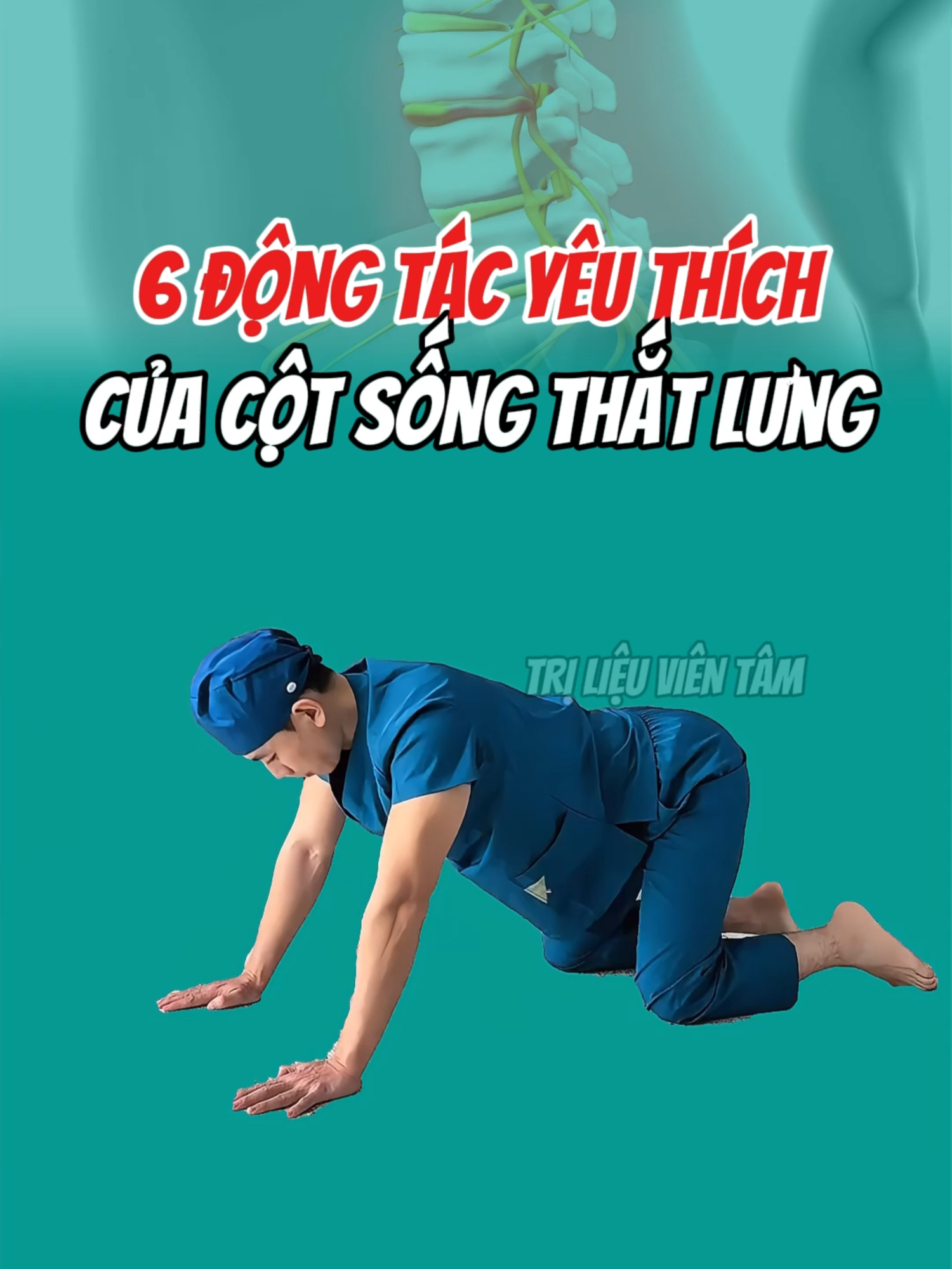 6 ĐỘNG TÁC YÊU THÍCH CỦA CỘT SỐNG THẮT LƯNG. LƯU LẠI VÀ TẬP HÀNG NGÀY NHÉ! #baitapdaulung #daulung  #chamsocsuckhoechudong #trilieuvientam #coxuongkhop 
