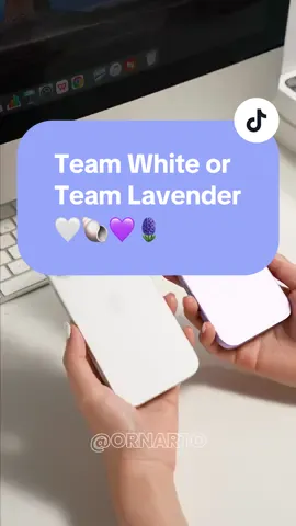 Team White or Team Lavender?🐚🪻Let me know below!👀 #ornarto #iphone17 #fyp #aesthetic #appleproducts 