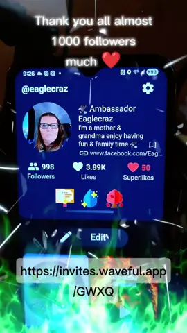 https://invites.waveful.app/GWXQ really fast followers join now. #earn #eaglecraz #LikeFollowShare #wavefulapp 
