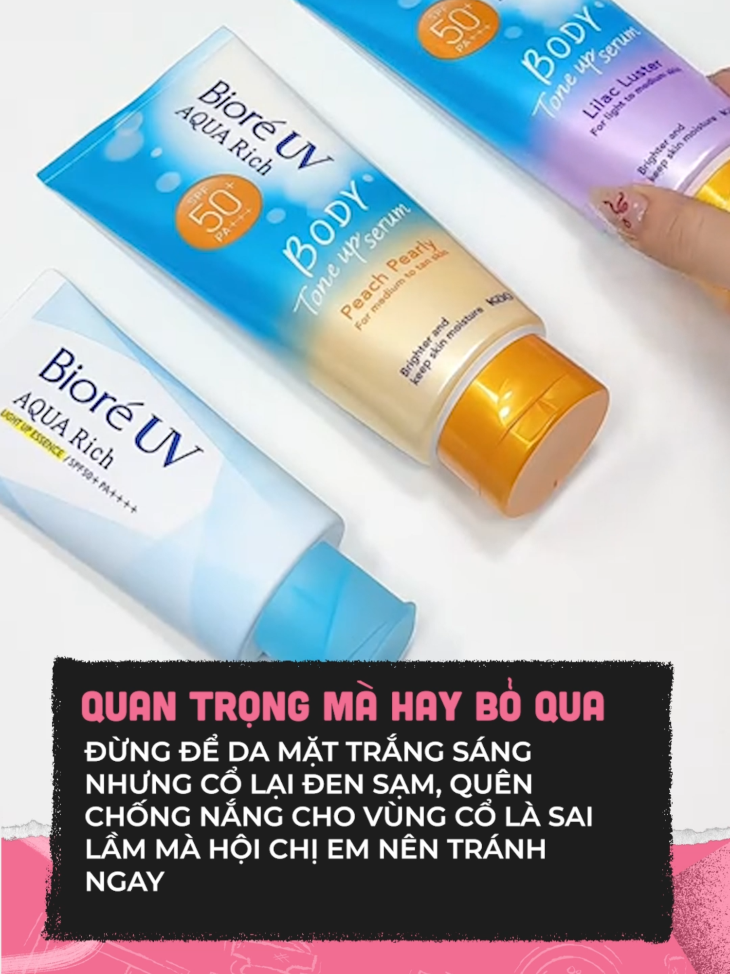 Nhớ chống nắng cho cả vùng cổ nhe mí bà #clbeauty #clmedia #celebnetwork #beauty #BeautyTok #goclamdep #trending #hot #biore #chongnangbiore