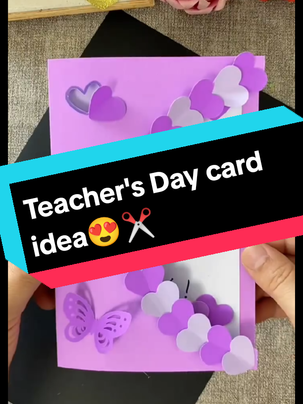 Teacher's Day card idea😍✂️#foryou#foryoupage #mycraft#creatorsearchinsights#WhatToPlay 