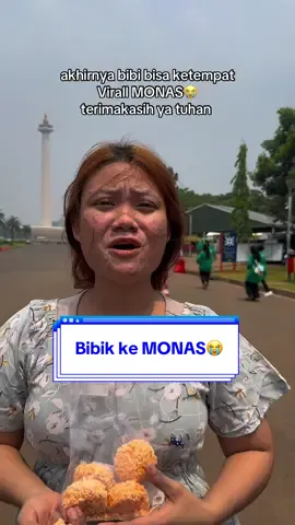 akhirnya bisa ke tempat yg lagi Viral bibi bisa ke monas 😭 