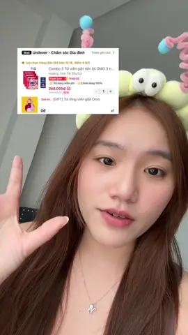 Viên giặt OMO sale um sùm #hoptaccungunilever #CleanTok #LifeHack #cleaninghack #viengiatomomatic3trong1tienloi 