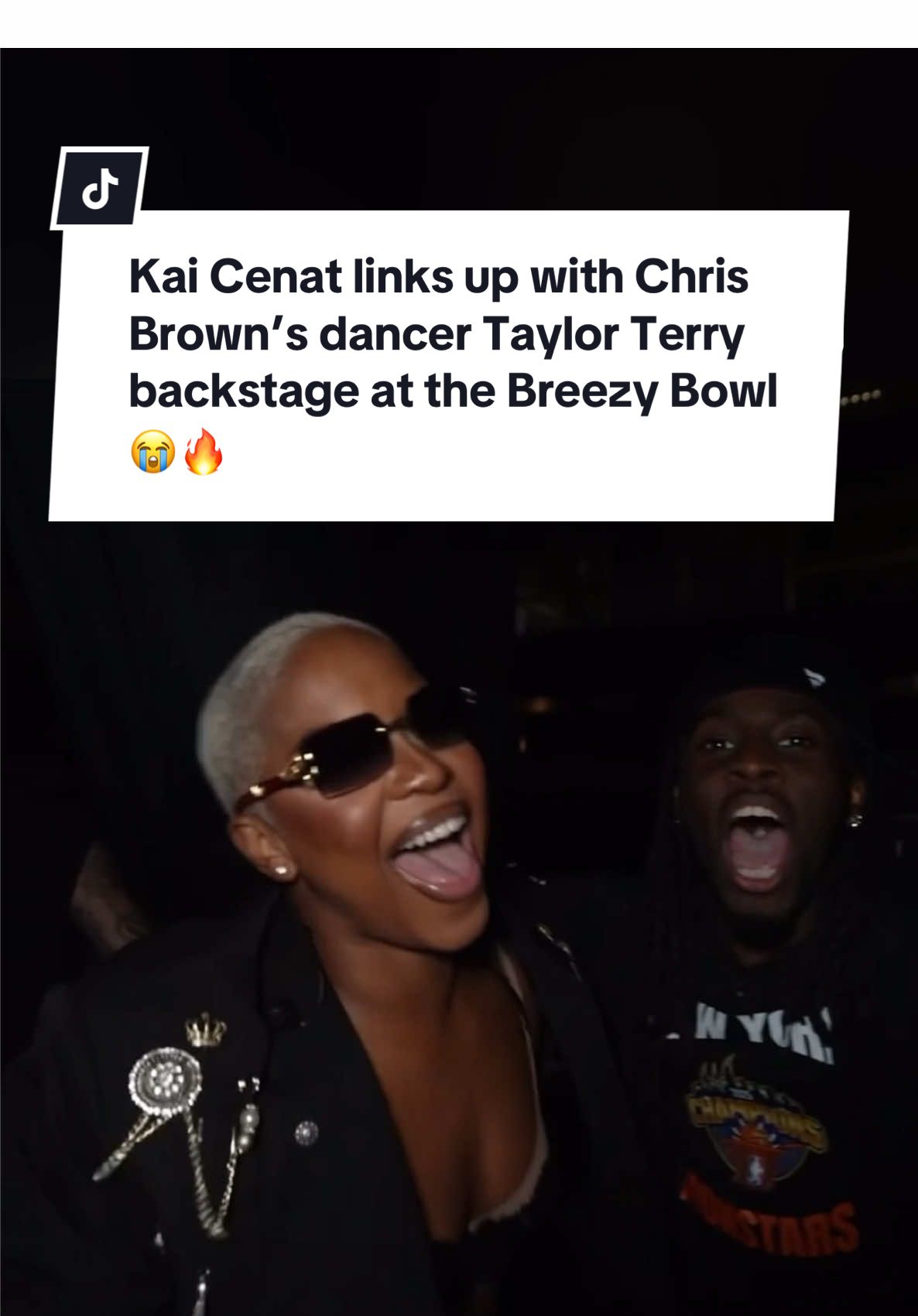 Kai Cenat links up with Chris Brown’s dancer Taylor Terry backstage at the Breezy Bowl😭🔥@Kai Cenat @Taylor #breezybowl #taylorterry #chrisbrown #kaicenat #fyp 