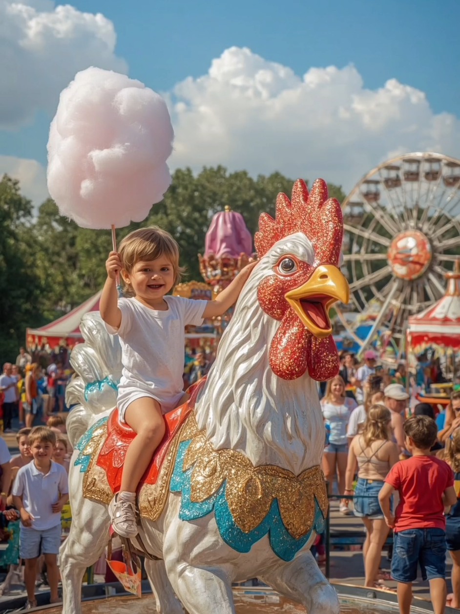 Baby Riding a Chicken Through the Village Market 🐔😂 | Funniest Chicken Dance Ever  #shorts