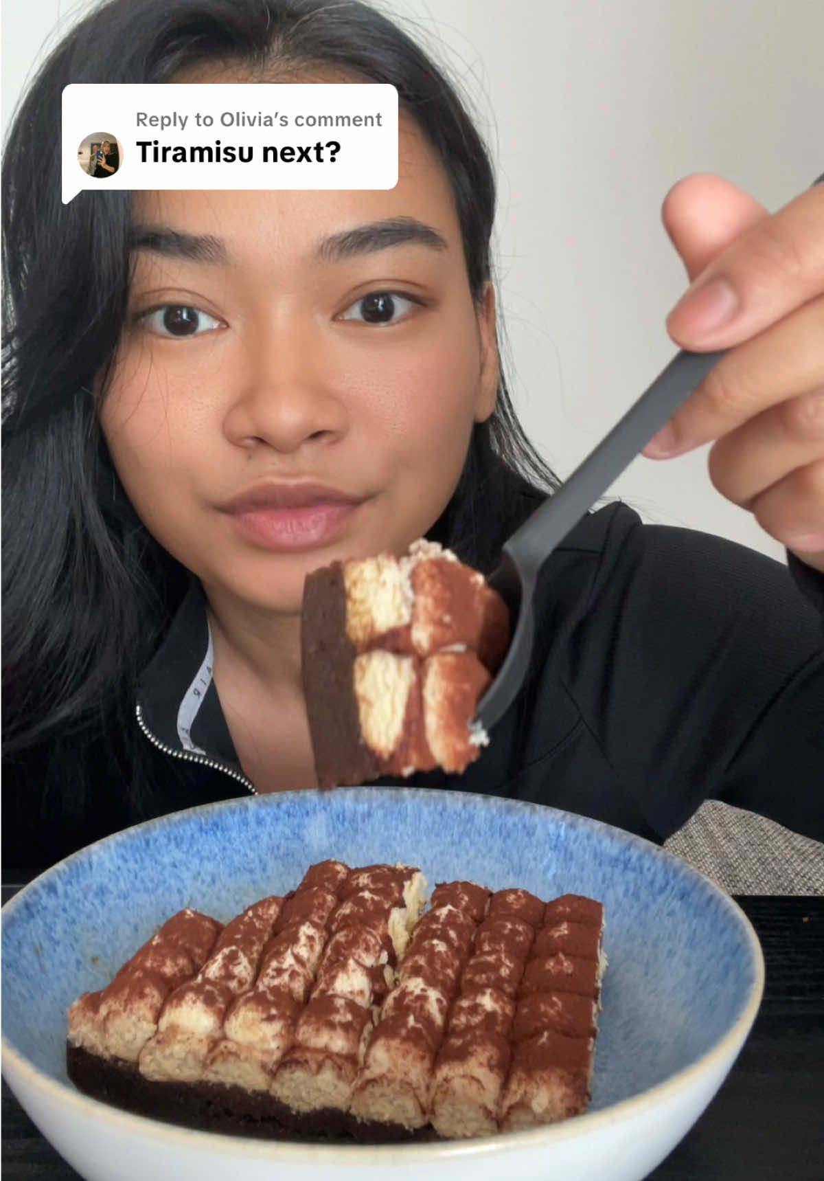 Replying to @Olivia i had some Tiramisu left 🥰 so here’s another Mukbang for you 🍰 Hope you like it 🤗⭐️ tw: mukbang - asmr - eatingsounds ⚠️ #tiramisu #cake #dessert #sweet #tzzu_nii