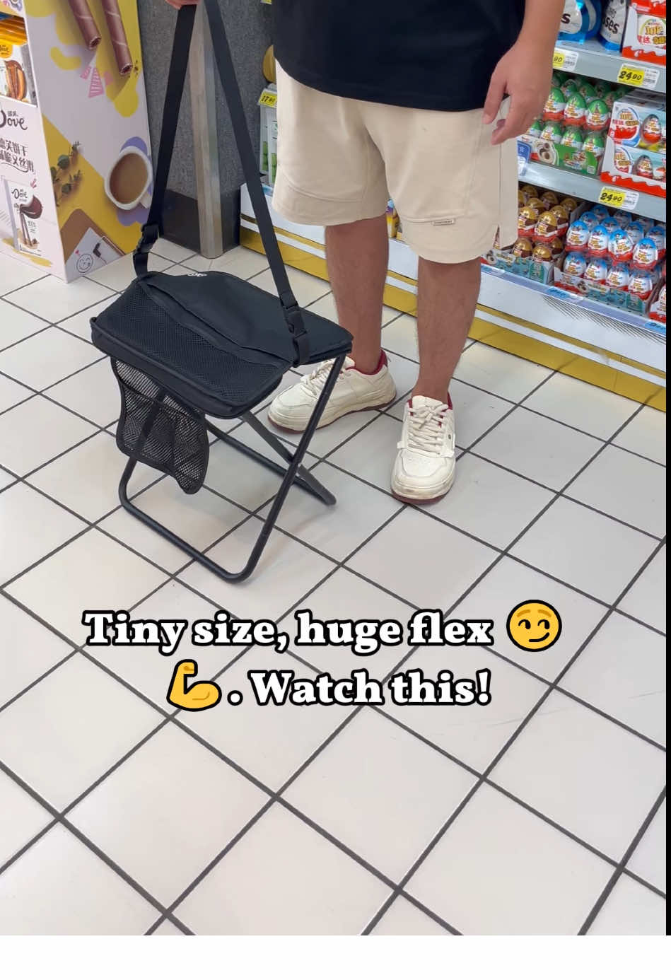Tiny size, huge flex 😏 💪. Watch this! #TikTokShopNewYearNewAura #foldingchair #tiktokshoploveatfirstfind #FallFreshness  #Hiking