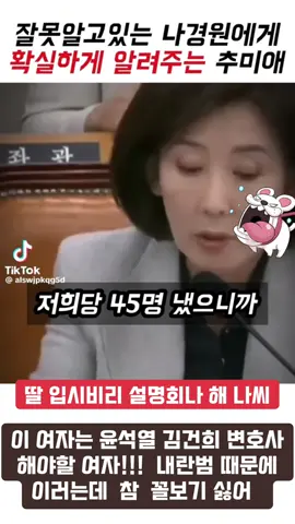 정치하지말고 변호사해 김건희 나경원