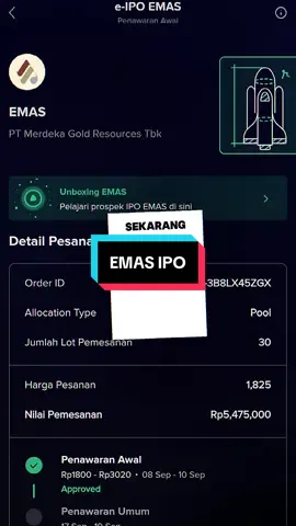 Semoga jadi Naga 🙇🏻  @Stockwise @Stockbit  #emas #saham #investasi #september #ipo 