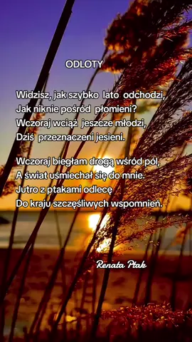 #renataptakwiersze #renataptakpoezja #odloty