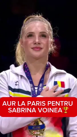 Aur la Paris pentru Sabrina Voinea 🏆Felicitari, Sabrina! Romania este mandra de tine🥰 #sabrinavoinea #gimnastica #paris 