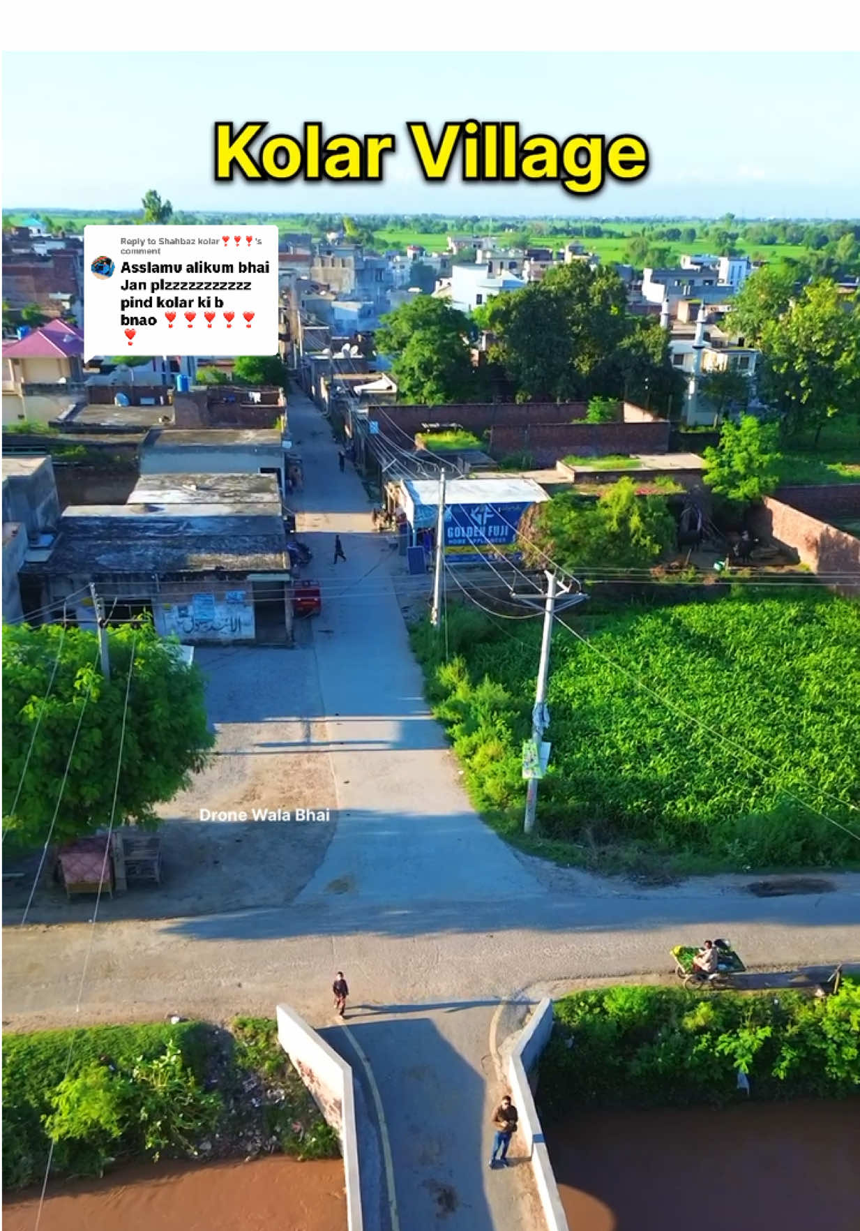 Replying to @Shahbaz kolar❣️❣️❣️ #PindKolarDroneView #DroneWalaBhai 