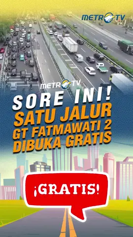 Pemprov Jakarta menggratiskan satu lajur paling kiri di gerbang tol Fatmawati 2 untuk mengurai kemacetan jalan TB Simatupang, Jakarta Selatan, Senin (15/9) sore.  #tiktokmetrotv #tiktokberita #beritaviral #beritatiktok #terkini #beritaterkini #viral #beritahariini #metrotvnews #tbsimatupang #jakarta #fatmawati #jakartaselatan #gratis #macet