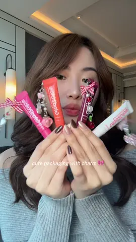 Swatch all shades glad2glow lip serum🍓🍒🍑🐚✨ @glad2glow.indo #lipserum #glad2glow #glad2glowlipserum 