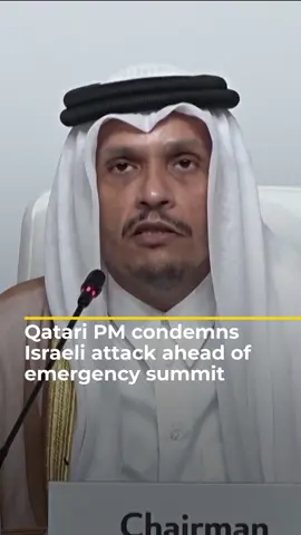 Qatar's prime minister pledged to continue its efforts to stop Israel’s war on Gaza, ahead of an emergency international summit to discuss a joint response after the Israeli attack in the #Qatari capital #Doha. #news #Qatar