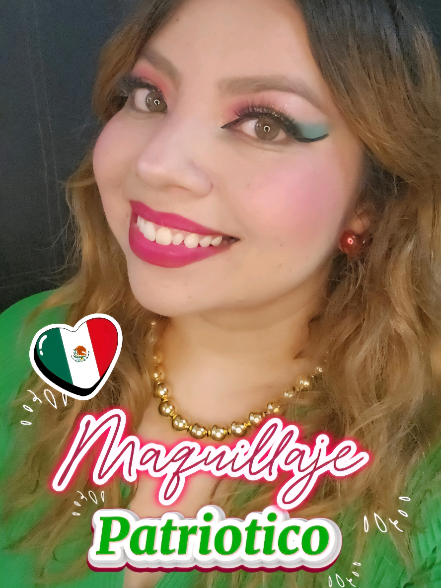 💚🤍❤️Maquillaje Patriotico 🇲🇽 Todo lo encuentras en @Trendy   🩷 *Polvo y pestañas @dapopmx  *Paleta de Sombras Bob esponja @BEAUTY CREATIONS MX  *Pomada de cejas @L.A. Girl Cosmetics  *Delineador con pegamento @Italia Deluxe Makeup  *Lip combo💋 @Pink Up Cosmetics  ____________________________ Blush y brochas Barbie @Miniso Mx 