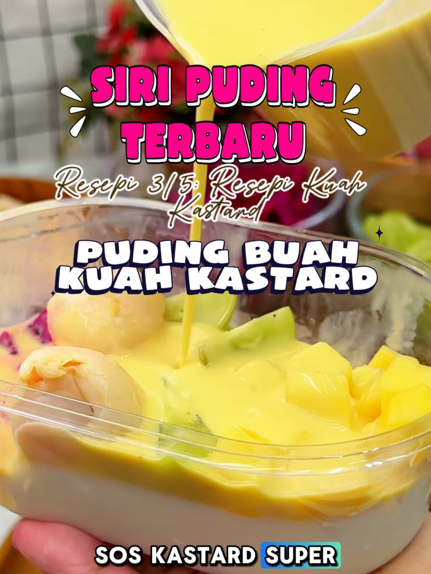 Resepi kuah kastard paling simple tapi sedap #marissabrand #sapotlokal #pudding