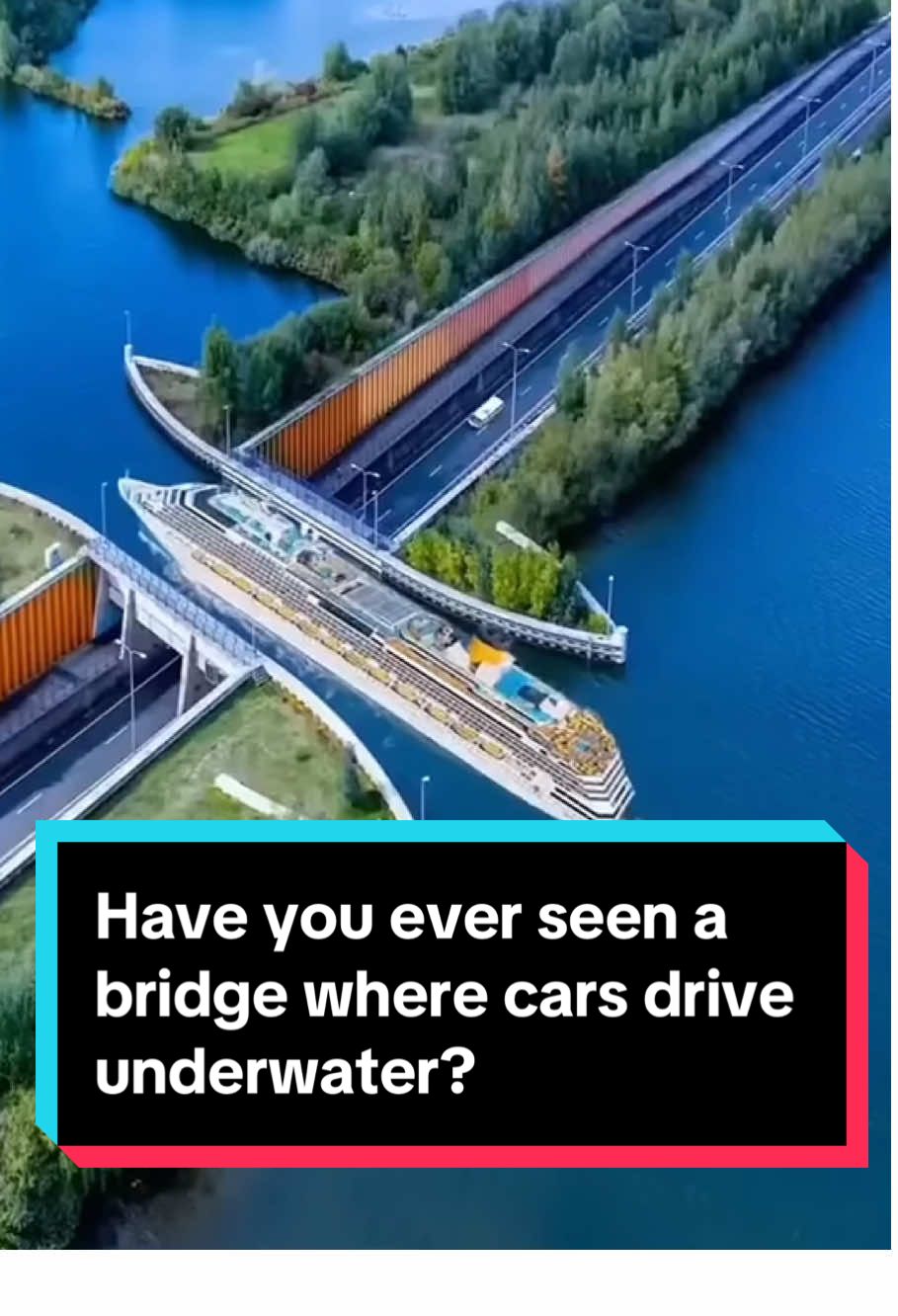 Have you ever seen a bridge where cars drive underwater?#usa #tiktok #usa🇺🇸 