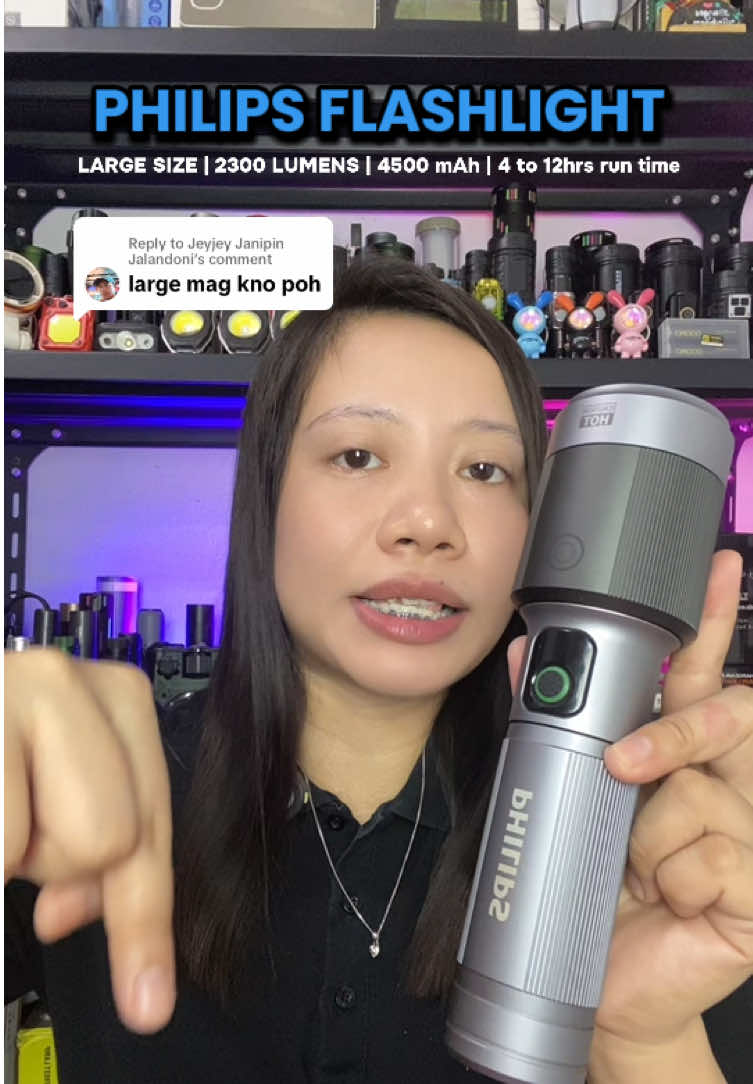 Replying to @Jeyjey Janipin Jalandoni Payday Sale! Malaki ang discount ng ating mga PHILIPS FLASHLIGHT 🔦 Kung Large Size ang hanap mo, click yellow basket to order! @Philips Home Living PH  #philips #flashlight #rechargeableflashlight #heavydutyflashlight #zoomableflashlight 
