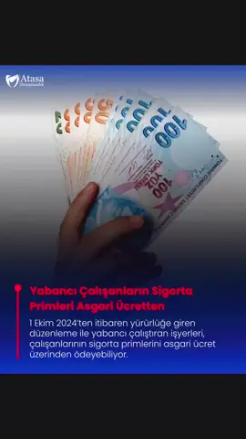 📌 Yabancı Çalışanlar İçin Yeni Düzenleme 1 Ekim 2024 itibarıyla, yabancı çalışan istihdam eden işyerleri artık sigorta primlerini asgari ücret üzerinden ödeyebiliyor. Bu uygulama, hem işverenler için kolaylık sağlıyor hem de yabancı çalışanların sosyal güvenlik süreçlerini netleştiriyor. 👉 Güncel düzenlemeler ve yabancılara dair resmi bilgiler için bizi takipte kalın. #çalışmaizni #ikametizni  #ComfortSegredos 