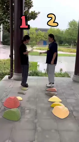 So…did you get it right at the end?#kidstoys #steppingstones #game #acticvitiesforkids #toddlerfun 
