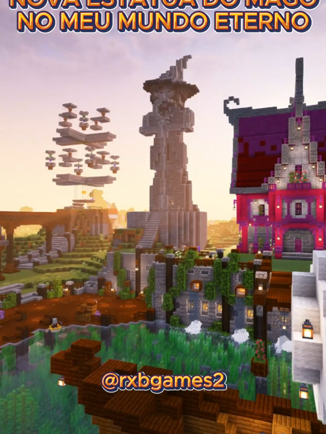 Construir uma estátua do mago pra decorar meu mapa eterno #Minecraft #minecrafttutorial @RXBGAMES @RXBGAMES @RXBGAMES 