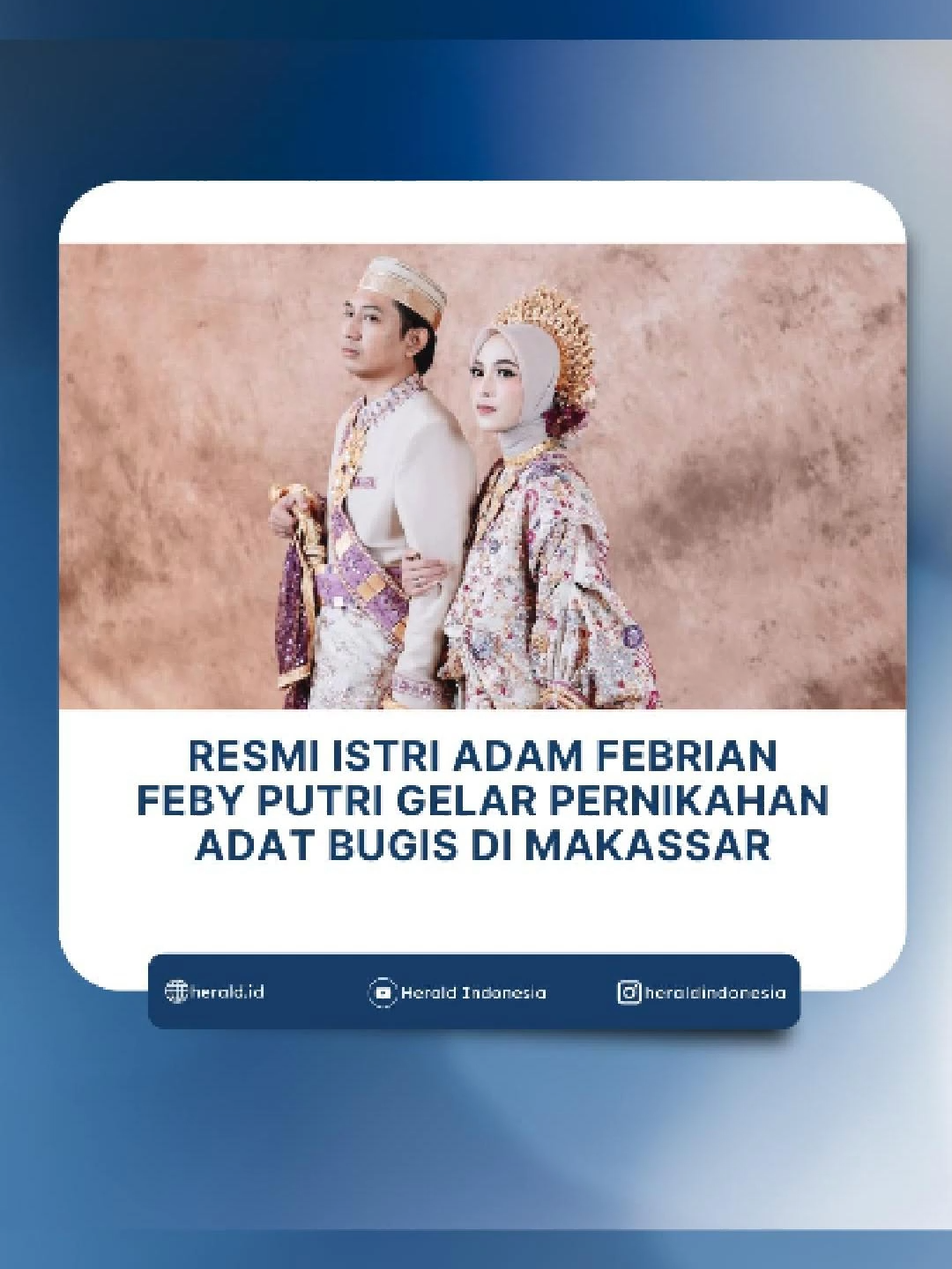 Penyanyi Feby Putri resmi menikah dengan sang kekasih, Adam Febrian, pada 14 September 2025 di Makassar. Mengusung adat Bugis, momen pernikahan Feby tampil anggun dan bikin warganet pangling. Dari prosesi mapacci hingga resepsi, semua terlihat begitu indah dan penuh haru. #FebyPutri #AdamFebrian #PernikahanFebyPutri #ArtisMenikah #PernikahanAdatBugis #Viral #Makassar