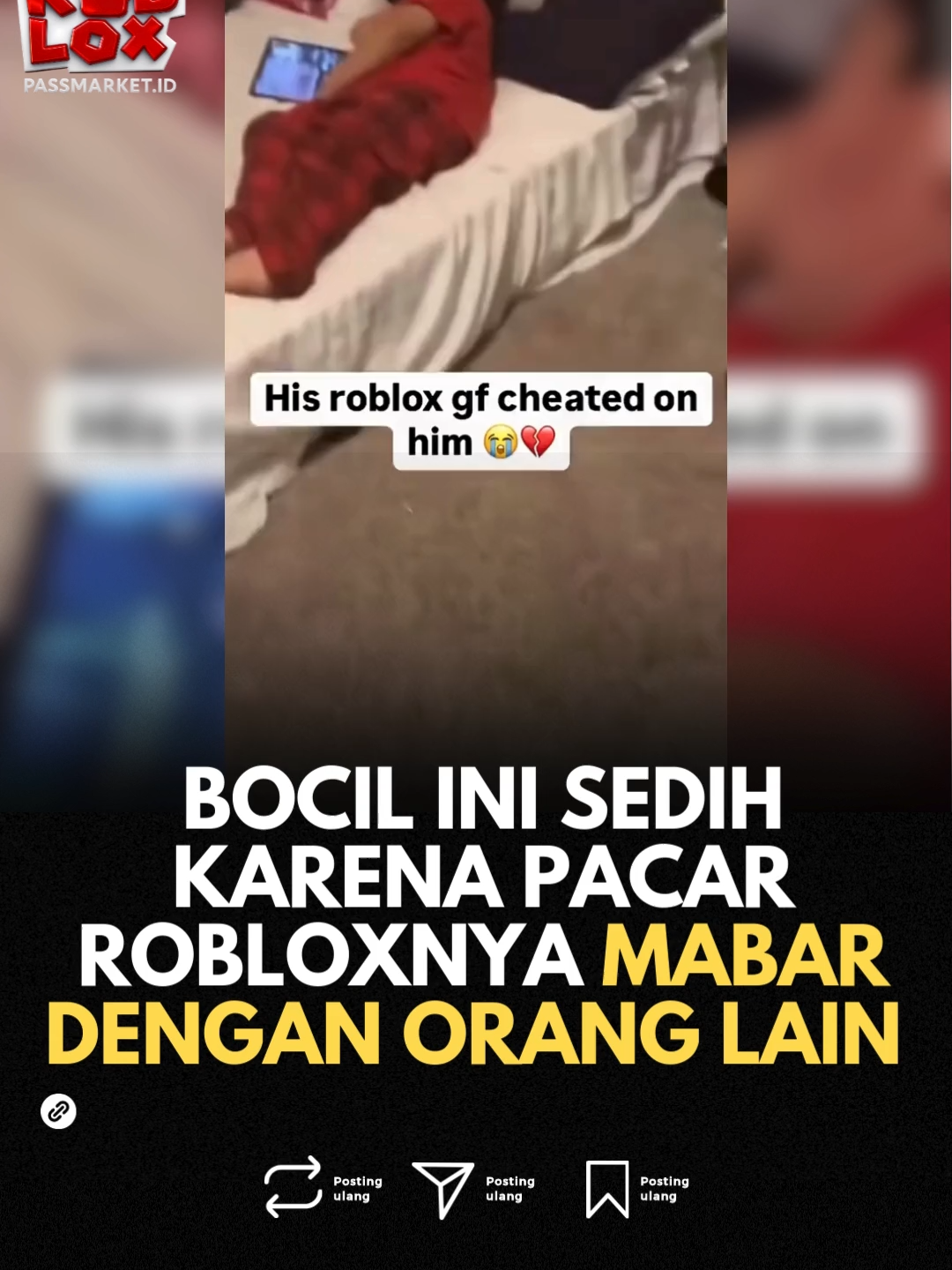 🎮😭 BOCIL GALAU DI ROBLOX Pacarnya malah main sama orang lain... duh, rasanya gimana coba? Kalo kalian jadi bocil ini, bakal diem aja atau langsung unfriend? 🤔🔥 👇 Drop pendapat kalian di komen ya! Jangan lupa follow biar gak ketinggalan cerita Roblox seru lainnya 💯 #RobloxIndonesia #RobloxMeme #BocilRoblox #RobloxDrama #RobloxStory #RobloxCouple #RobloxFYP