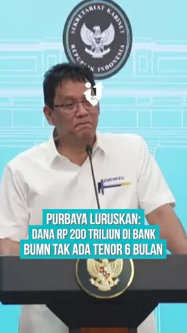Menteri Keuangan (Menkeu) Purbaya Yudha Sadewa menegaskan tidak ada jatuh tempo deposito dana pemerintah yang ditempatkan di bank pelat merah bernilai Rp 200 triliun. Keputusan Menteri Keuangan (KMK) Nomor 276 Tahun 2025 mengenai tenor deposito on call (DOC) enam bulan disebut keliru. Tidak ada ketentuan kapan dana tersebut harus ditarik, dia mengatakan, penempatan dana tersebut bertujuan untuk mendorong perputaran ekonomi. Purbaya berharap dana yang ditempatkan dapat mendorong kreativitas bank dalam menyalurkannya. Jika perbankan kesulitan menyalurkan ke debitur, lanjutnya, dana tersebut bisa diarahkan ke program unggulan pemerintah. “Kalau banknya agak bingung nanti ada guidance, di mana mereka bisa memanfaatkan uang itu untuk membantu program-program unggulan pemerintah. Jadi win-win solution,” ungkapnya.Purbaya berharap dana yang ditempatkan dapat mendorong kreativitas bank dalam menyalurkannya. Jika perbankan kesulitan menyalurkan ke debitur, lanjutnya, dana tersebut bisa diarahkan ke program unggulan pemerintah. “Kalau banknya agak bingung nanti ada guidance, di mana mereka bisa memanfaatkan uang itu untuk membantu program-program unggulan pemerintah. Jadi win-win solution,” ungkapnya. 📹: Source. Youtube/ Sekretariat Presiden  #menkeu #purbayayudhisadewa #menterikeuangan #ekonomiindonesia #uangnegara     
