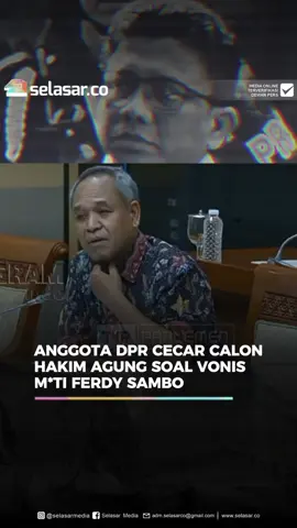 Anggota Komisi III DPR RI Benny K. Harman mencecar calon hakim agung Kamar Pidana, Alimin Ribut Sujono, terkait putusan hukuman m*ti Ferdy Sambo. Benny mempertanyakan keputusan tersebut dengan menyamakan posisi Alimin sebagai wakil Tuhan. Momen itu terjadi dalam uji kelayakan dan kepatutan calon hakim agung di Kompleks Parlemen, Senayan, Jakarta, Kamis (11/9). Benny menyoal putusan Alimin yang mendakwa Ferdy Sambo dengan hukuman m*ti atas kasus pemb*n*han berencana Brigadir Nofriansyah Yosua Hutabarat. Menanggapi hal itu, Alimin menjelaskan bahwa vonis m*ti dijatuhkan dengan mempertimbangkan tingkat kejahatan terdakwa serta dampak luas perbuatannya terhadap masyarakat umum.