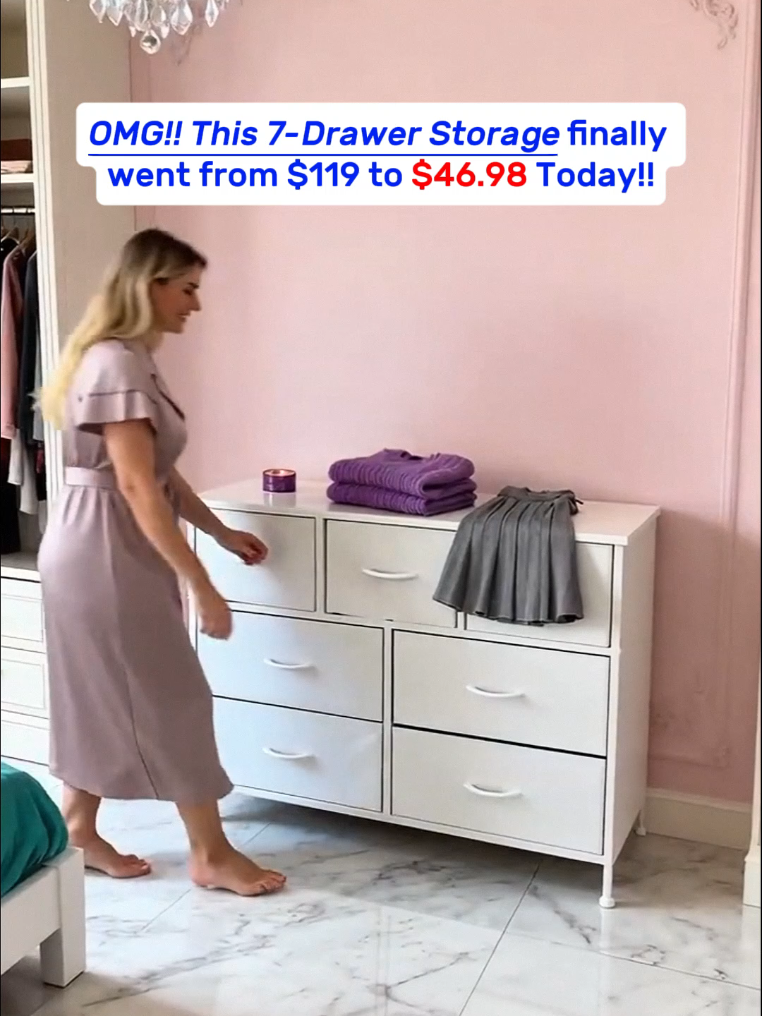 O M G #dresser #closetstorage #closetorganizer #closetorganization #7drawerstorage #onsale #dealsforyoudays #tiktokshopblackfriday #tiktokshoprestock