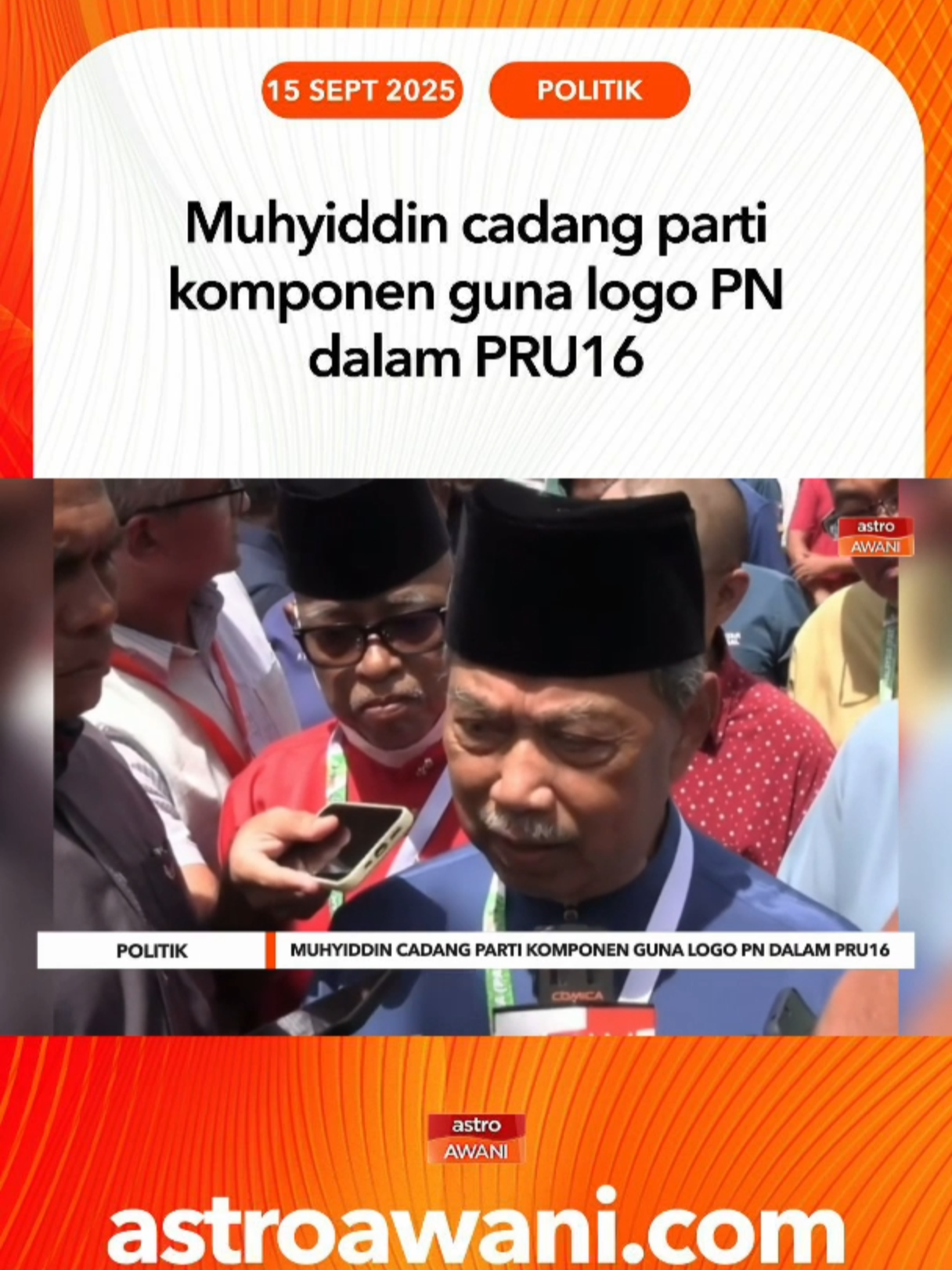 Tegasnya, penggunaan logo PN akan menjimatkan kos, selain menjadi lambang penyatuan gabungan. #AWANInews