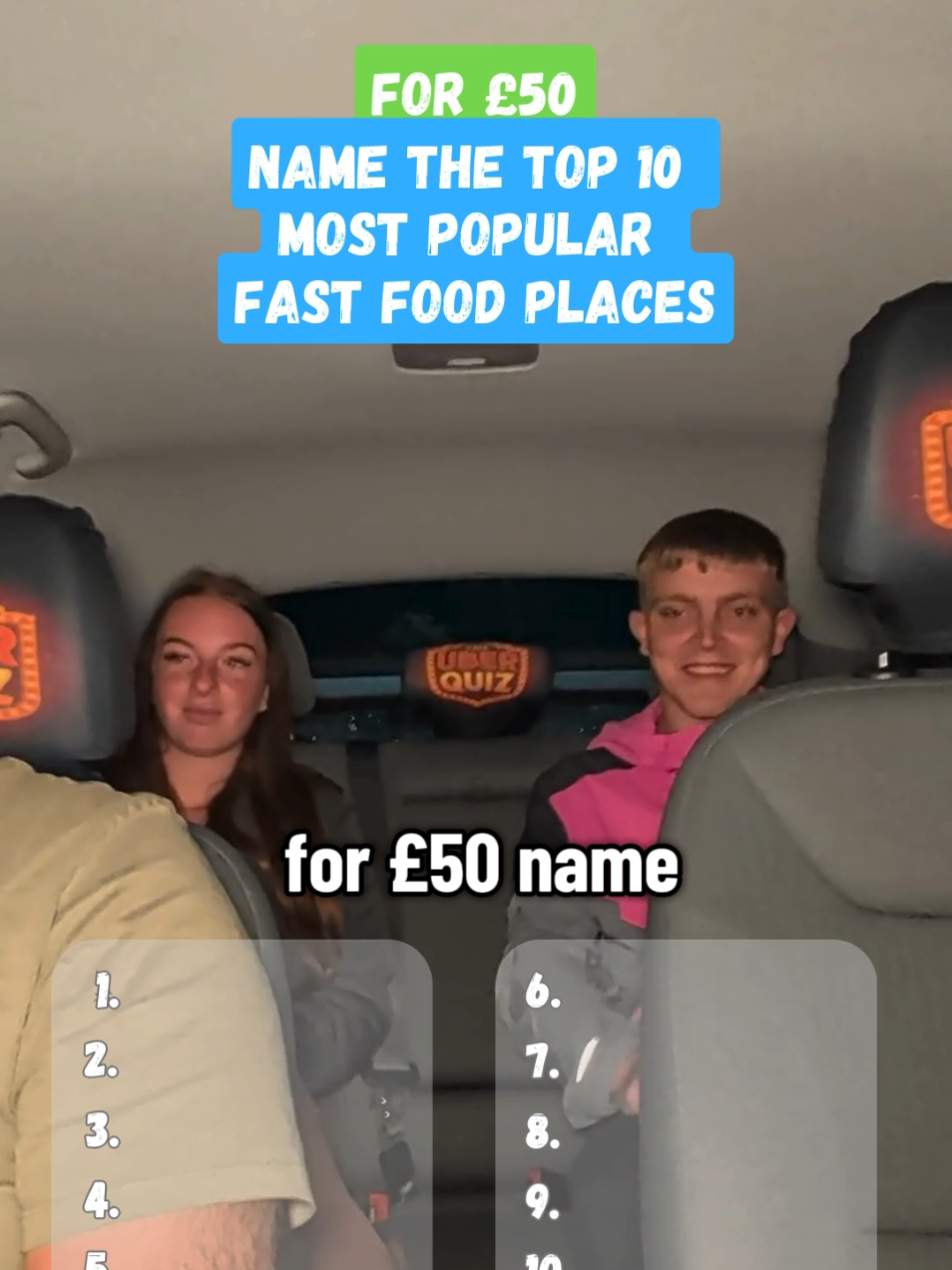 Name the top 10 most popular fast food places in the world... #generalknowledge #uberquiz #fastfood #mcdonaldsuk #kfc 