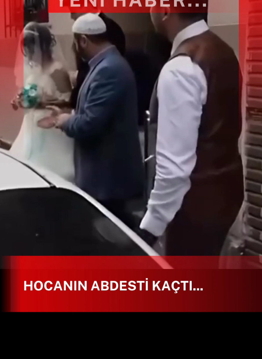 Hocanın abdesti kaçtı... #hoca #gelin #haber #komik #düğün 
