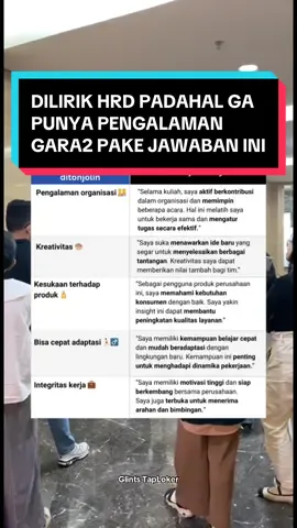 Cek loker terbaru untuk berbagai posisi di link bio aku yuk✨ ______________________________ Glints TapLoker adalah aplikasi dengan loker terlengkap se-Indonesia. Ngelamar kerja mudah: lamar 1x tap dan chat HRD ✨ #fyp #hrd #loker #tipsinterview #lamarkerja1xtap 