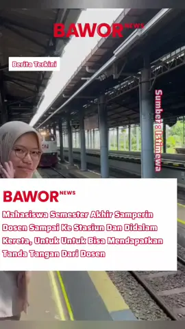 Tampak video menampilkan beberapa mahasiswa semester akhir bergelud dengan jadwal ketibaan kereta api di Stasiun Solo Balapan.  Kedatangan Mahasiswa - Mahasiswi dalam misi mendapatkan tanda tangan dosen, alih-alih bepergian. Nampak, para mahasiswa - mahasisei sedang menunggu kedatangan kereta api di peron, mereka berlari tepat ke gerbong depan di mana dosen sudah menunggu memberikan tanda tangan. 