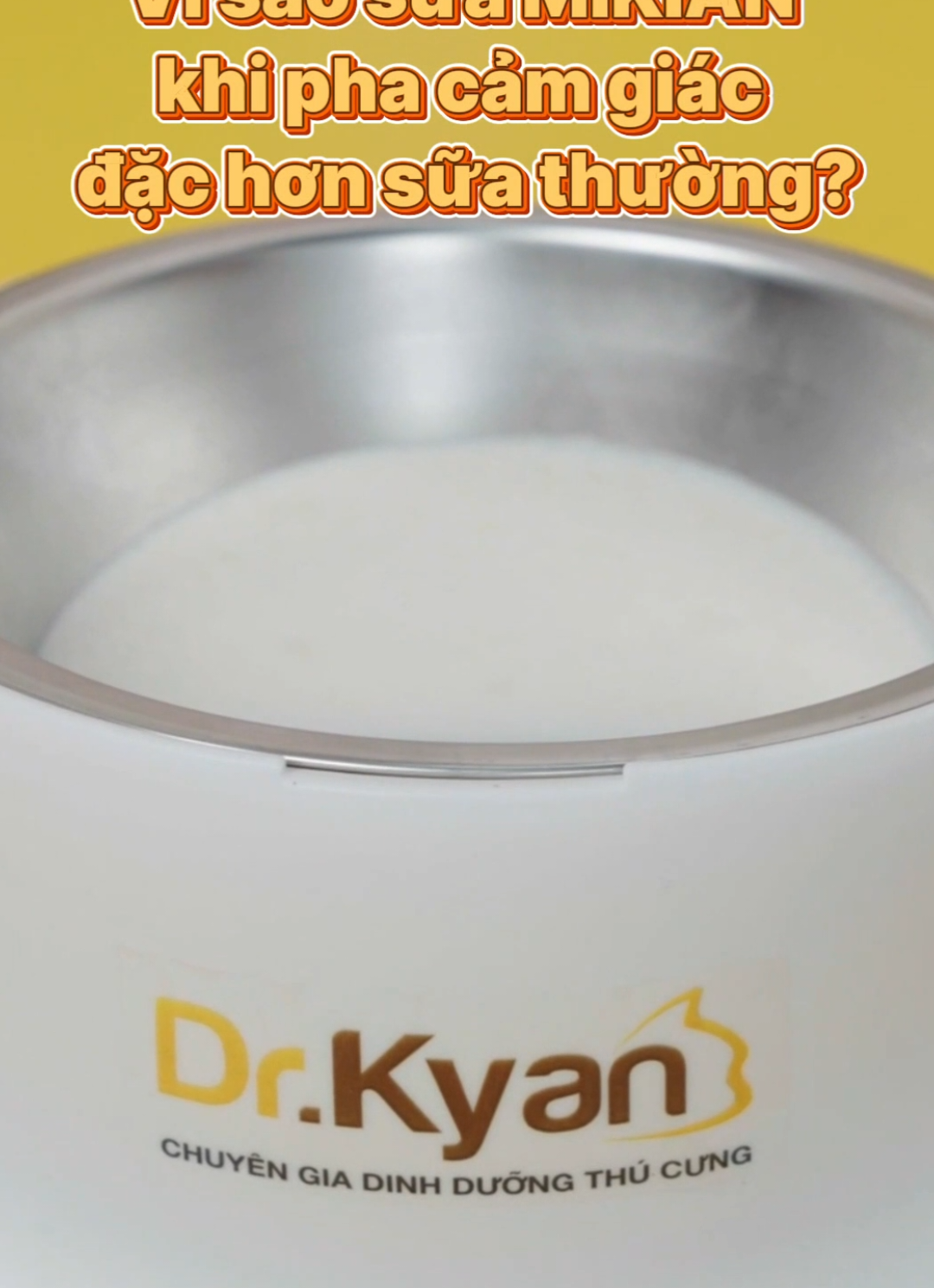 🍼 Vì sao sữa MIKIAN khi pha cảm giác đặc hơn sữa thường?  ✨️Sữa MIKIAN giàu béo nên đôi khi khó tan chút xíu, hoàn toàn bình thường nha 🍼✨ #pets #chamsocthucung #SuaDinhDuongChoPet #Mikian #thucung 