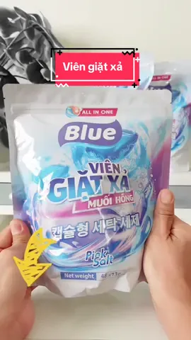 Từ giờ mỗi lần cần giặt đồ cứ thả 1 viên vào là vừa có nước giặt xả luôn | Viên giặt xả Blue | Nhân check #review #nhancheck 