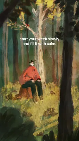 start your week slowly and fill it with calm. . . . . . . . #illustration #calm #illustrator #fyp #peace 