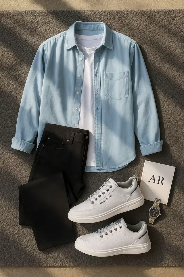 Kemeja👉🏻@Firacun⚡️  Sepatu👉🏻@Firacun⚡️ #fyp #inspirasioutfit #kemeja #jeans #outfitideas 