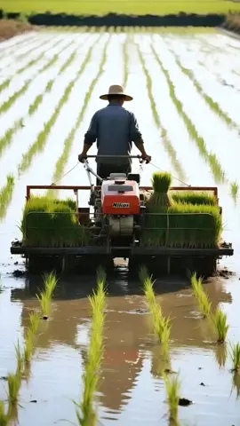 Alat penanam padi di dorong 🌾🚜