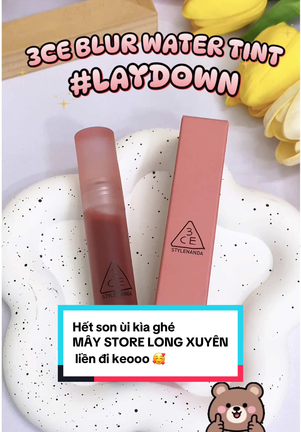 Một chút dịu dàng, một chút cuốn hút – Laydown là màu son mình chọn để yêu bản thân hơn mỗi ngày#longxuyenangiang #fyp #3ce #myphamchinhhang #son đi học