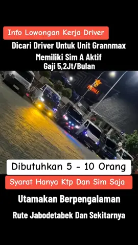Lowongan kerja terbaru nihh, daftar bisa hubungi nomor di bio profil #loker #infolokerjakarta #lokerterbaru #paket #drivermuda #driver #granmax #masukberanda #fypage #fyp 