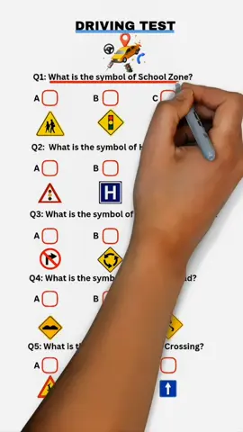 Driving test quiz- Can you get 5/5?  #LearnOnTikTok#quiz #quiztime#trivia 