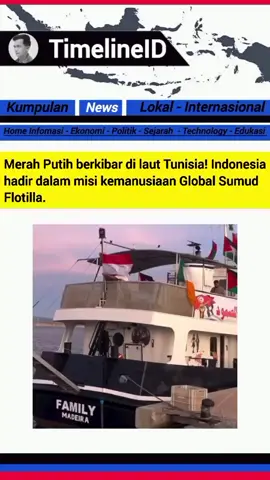 Kapal ini mengibarkan berbagai bendera, termasuk bendera Indonesia, bersama dengan bendera negara lain dan bendera Palestina. Kapal tersebut adalah bagian dari “Global Sumud Flotilla”, sebuah armada kapal internasional yang berangkat dari berbagai negara dengan misi kemanusiaan untuk mendukung rakyat Palestina, khususnya di Gaza. Kata Sumud sendiri berasal dari bahasa Arab yang berarti “keteguhan/ketabahan”, melambangkan perjuangan rakyat Palestina yang bertahan dari pendudukan dan blokade. Tujuan utama flotilla ini: Membawa pesan solidaritas global untuk Palestina. Menunjukkan bahwa dukungan terhadap kebebasan Palestina datang dari banyak bangsa, termasuk Indonesia. Menggalang perhatian dunia agar blokade Gaza dihentikan. Jadi, pengibaran bendera Indonesia di kapal tersebut menandakan bahwa Indonesia ikut memberikan dukungan moral dan solidaritas dalam misi internasional tersebut, meski tidak berarti kapal itu milik Indonesia. #kapalbantuangaza #palestine #trendingtiktok #fyp#viral