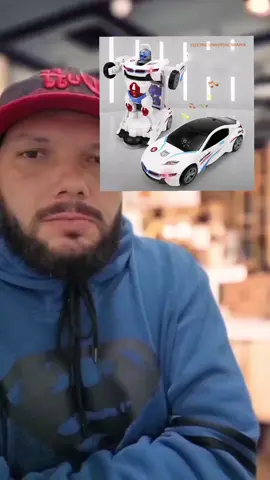 Carro Robổ Transformador: Carro elétrico esportivo de corrida menino carro brinquedo presente para meninos, carro de polícia elétrico brinquedo infantil luz e música carro de brinquedo