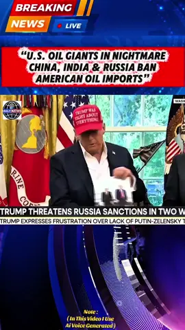 Breaking News| “U.S. Oil Giants in NIGHTMARE: China, India & Russia BAN American Oil Imports”  #USOil #GlobalTrade #ChinaIndiaRussia #EnergyCrisis #breakingnews 