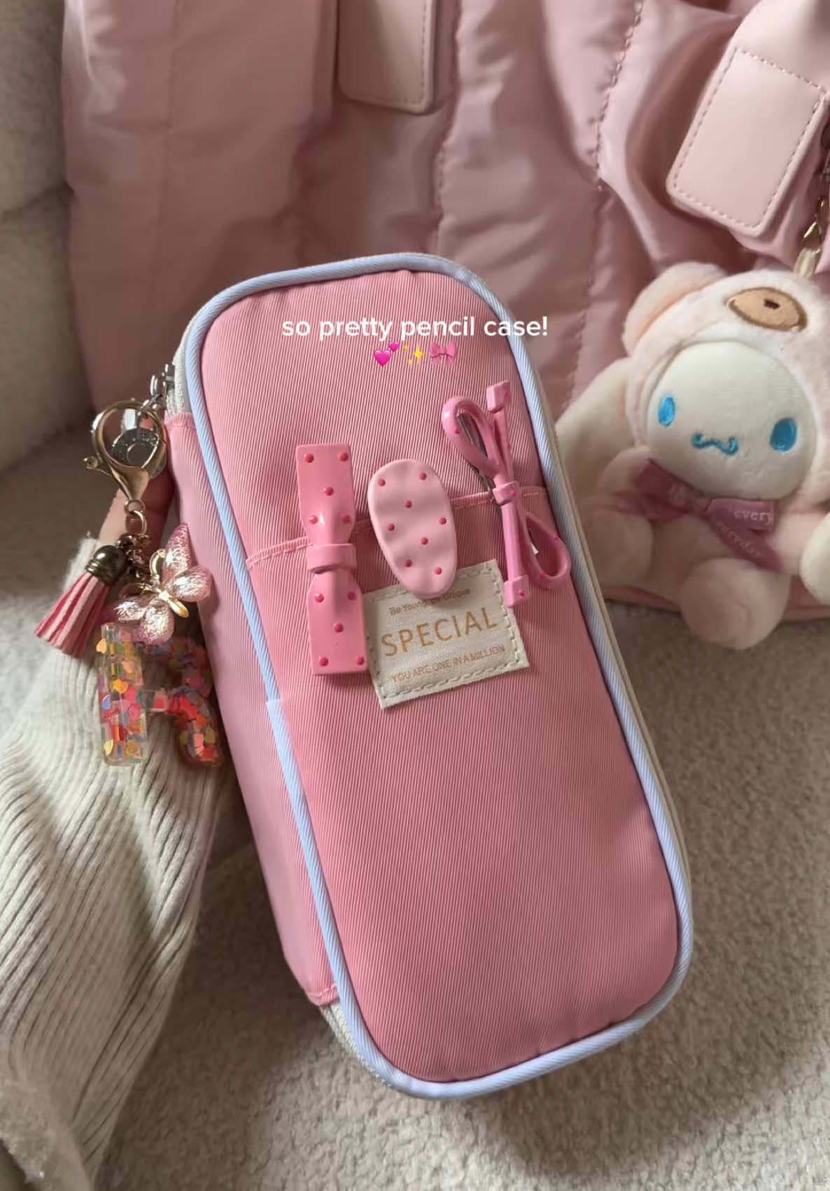 Replying to @Kristell DT ᥫ᭡𐙚 🎀🧿 so inlove with my new pink pencil case ✨🎀 #pencilcase #pencilpouch #penorganizer #schoolsupplies #stationery 