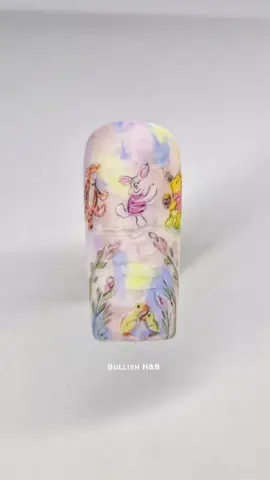 Dreamy pastel inspired Winnie the Pooh nail art tutorial. Inspired by this week's challenge by Maskscara 🩷 #nailarttutorial 
