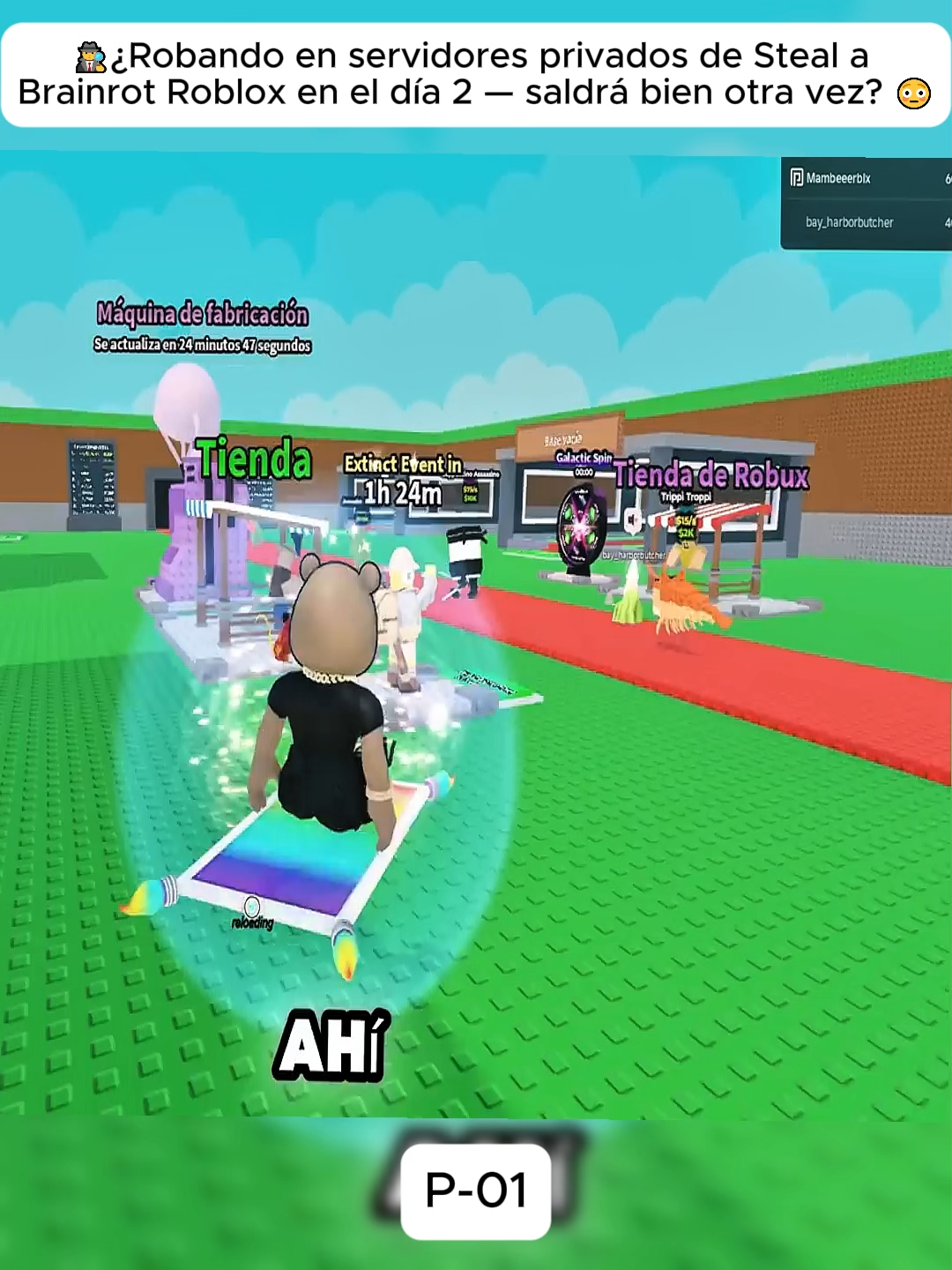 🕵️¿Robando en servidores privados de Steal a Brainrot Roblox en el día 2 — saldrá bien otra vez? 😳 - #P1 #robloxfypx #stealabrainrot #brainrot #juegosroblox #robloxespana